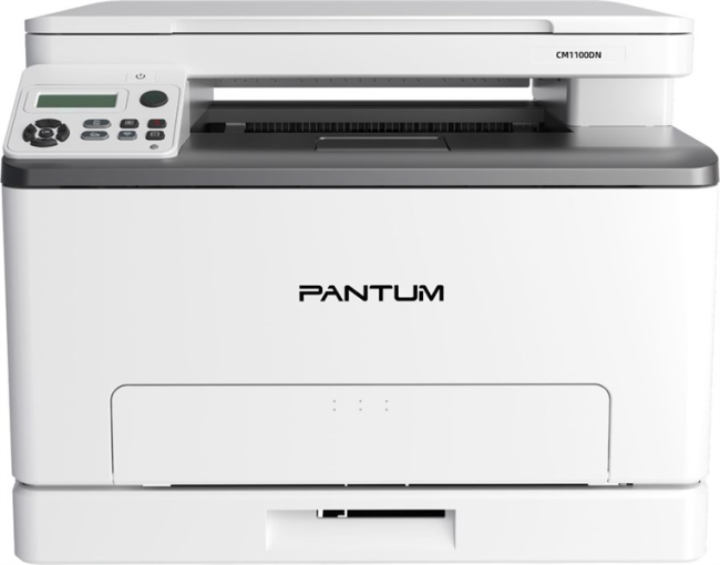 Pantum CM1100DN, P/C/S, Color laser, A4, 18 ppm (max 30000 p/mon), 1 GHz, 1200x600 dpi, 1 GB RAM, Duplex, paper tray 250 pages, USB, LAN, start. cartridge 1000/700 pages