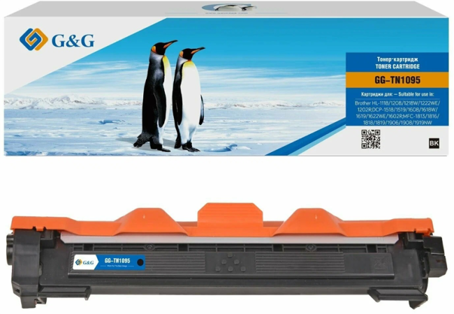 G&G toner-cartridge for Brother HL-1118/1208/1218W/1222/1202;DCP-1518/1519/1608/1618/1619/1622/1602;MFC-1813/1816/1818/1819/1906/1908/1919 without chip 1500 pages гарантия 12 мес.