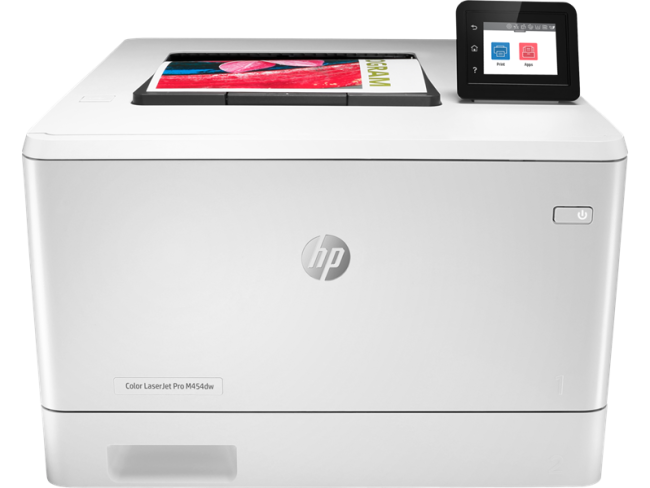 HP Color LaserJet Pro M454dw Printer (A4,600x600dpi,27(27)ppm,ImageREt3600,512Mb,Duplex, 2trays 50+250,USB 2.0/GigEth/WiFi/Bluetooth/Easy-access USB port,AirPrint, PS3, 1y warr, 4Ctgs1200pages in box)