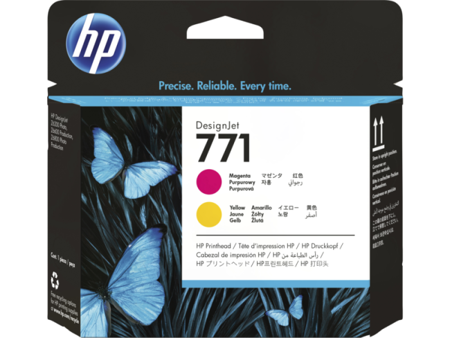 ← Назад Печатающая головка HP 771 для HP DJ Z6200 (О)CE018A пурпурный/желтый